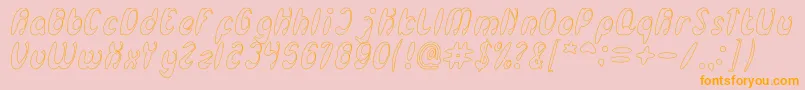 EnjoyTheTimeHollow Font – Orange Fonts on Pink Background