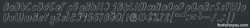 Шрифт EnjoyTheTimeHollow – белые шрифты на чёрном фоне
