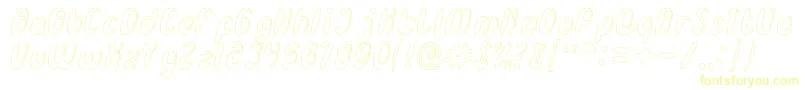 EnjoyTheTimeHollow Font – Yellow Fonts on White Background