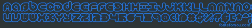 TechniqueOlBrk Font – Blue Fonts on Black Background