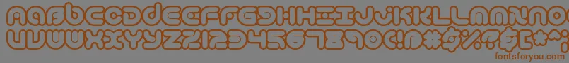TechniqueOlBrk Font – Brown Fonts on Gray Background