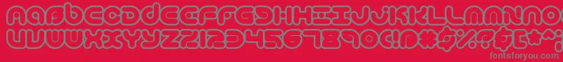 フォントTechniqueOlBrk – 赤い背景に灰色の文字