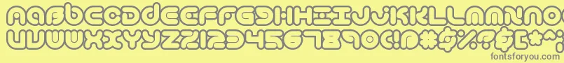 TechniqueOlBrk Font – Gray Fonts on Yellow Background