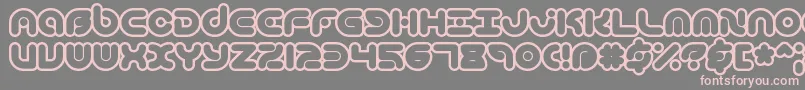 Fonte TechniqueOlBrk – fontes rosa em um fundo cinza