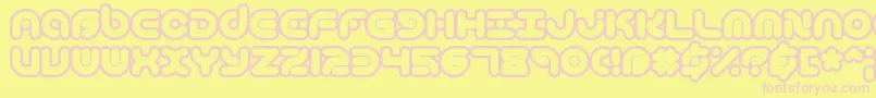 TechniqueOlBrk Font – Pink Fonts on Yellow Background