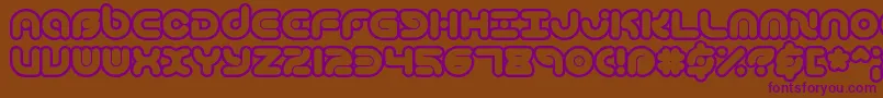 TechniqueOlBrk Font – Purple Fonts on Brown Background