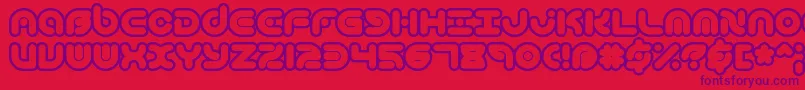 TechniqueOlBrk Font – Purple Fonts on Red Background