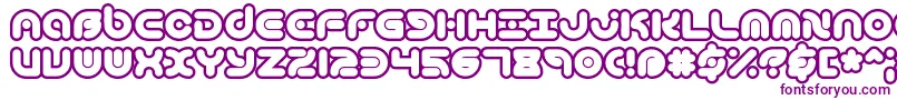 フォントTechniqueOlBrk – 白い背景に紫のフォント