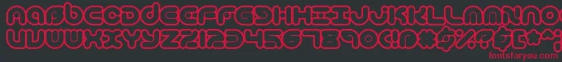TechniqueOlBrk-Schriftart – Rote Schriften auf schwarzem Hintergrund