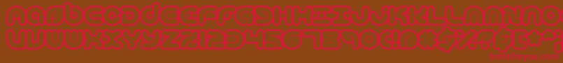 TechniqueOlBrk Font – Red Fonts on Brown Background