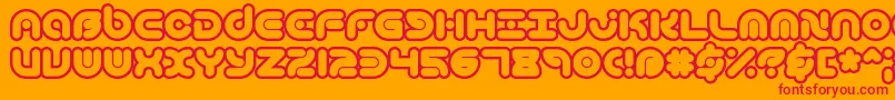 Шрифт TechniqueOlBrk – красные шрифты на оранжевом фоне