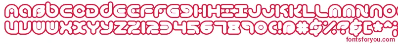 TechniqueOlBrk-Schriftart – Rote Schriften auf weißem Hintergrund