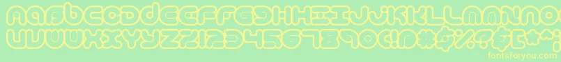 TechniqueOlBrk Font – Yellow Fonts on Green Background