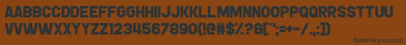GnortsMrA-Schriftart – Schwarze Schriften auf braunem Hintergrund