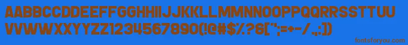 GnortsMrA Font – Brown Fonts on Blue Background