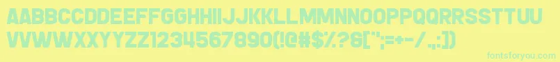Шрифт GnortsMrA – зелёные шрифты на жёлтом фоне