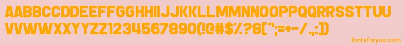 GnortsMrA Font – Orange Fonts on Pink Background