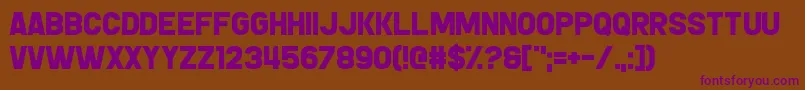 GnortsMrA Font – Purple Fonts on Brown Background