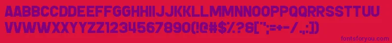 GnortsMrA Font – Purple Fonts on Red Background