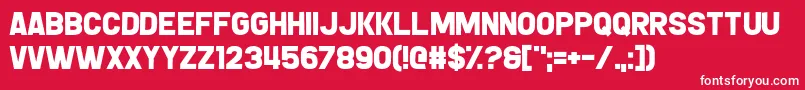GnortsMrA Font – White Fonts on Red Background