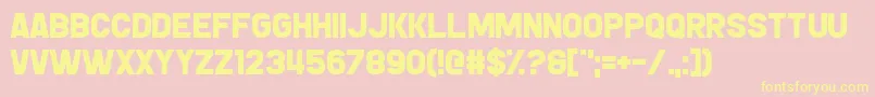 GnortsMrA Font – Yellow Fonts on Pink Background