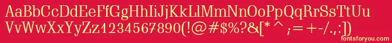 SchadowBt-Schriftart – Gelbe Schriften auf rotem Hintergrund