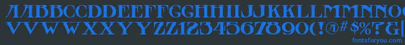 StowawayMf Font – Blue Fonts on Black Background