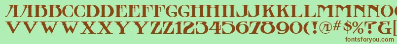 StowawayMf Font – Brown Fonts on Green Background