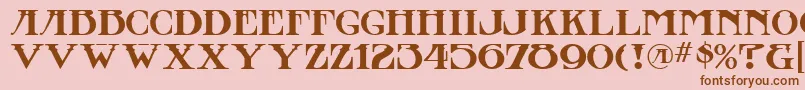 StowawayMf Font – Brown Fonts on Pink Background