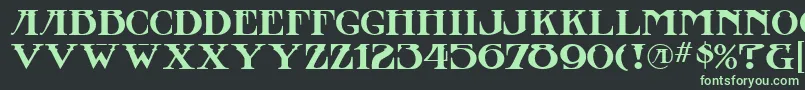 StowawayMf Font – Green Fonts on Black Background