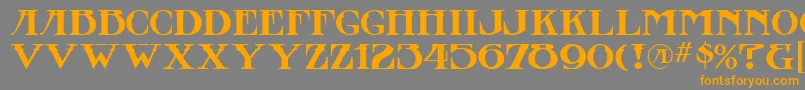 StowawayMf Font – Orange Fonts on Gray Background