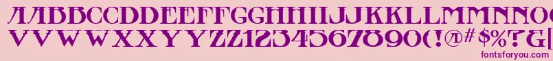 StowawayMf Font – Purple Fonts on Pink Background