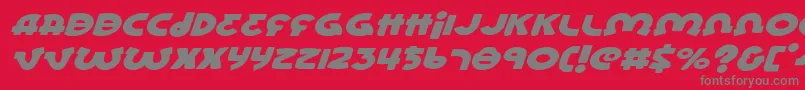 LionelExpandedItalic Font – Gray Fonts on Red Background