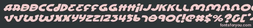 LionelExpandedItalic Font – Pink Fonts on Black Background