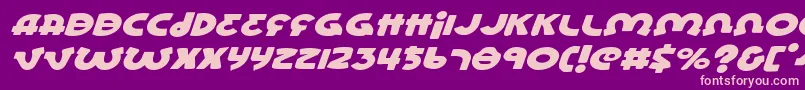 LionelExpandedItalic Font – Pink Fonts on Purple Background