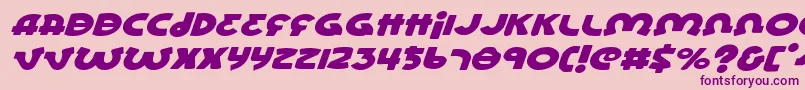 LionelExpandedItalic Font – Purple Fonts on Pink Background