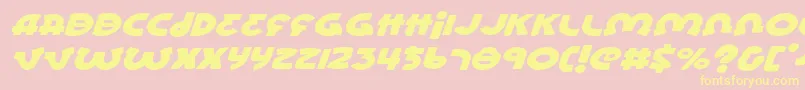 LionelExpandedItalic Font – Yellow Fonts on Pink Background