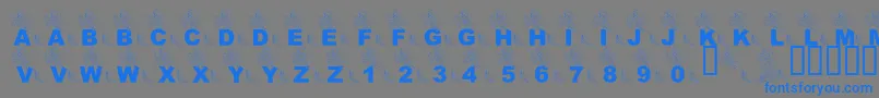 LmsPartOfTheFontWorld Font – Blue Fonts on Gray Background