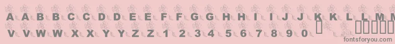 LmsPartOfTheFontWorld Font – Gray Fonts on Pink Background