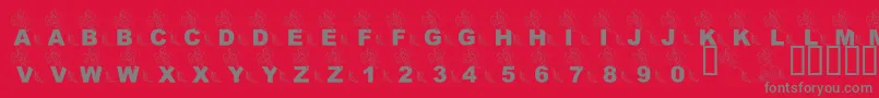 LmsPartOfTheFontWorld Font – Gray Fonts on Red Background