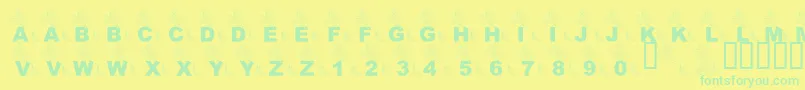 LmsPartOfTheFontWorld Font – Green Fonts on Yellow Background