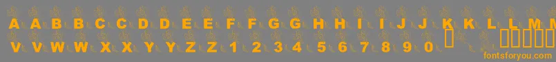 LmsPartOfTheFontWorld Font – Orange Fonts on Gray Background