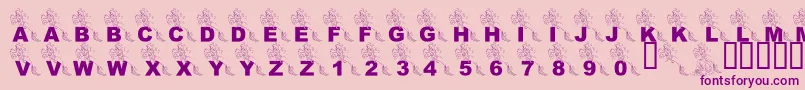 LmsPartOfTheFontWorld Font – Purple Fonts on Pink Background