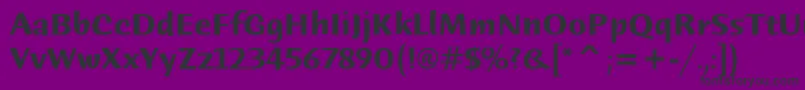 Police HumanaSansItcBold – polices noires sur fond violet