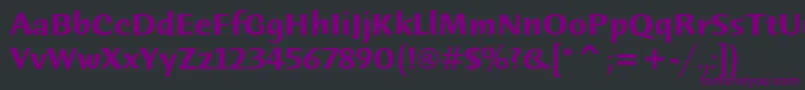 HumanaSansItcBold Font – Purple Fonts on Black Background