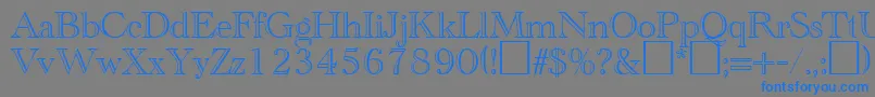 CathedralopenRegularDb Font – Blue Fonts on Gray Background