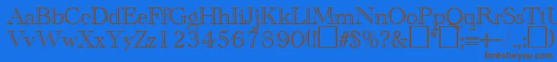 CathedralopenRegularDb Font – Brown Fonts on Blue Background