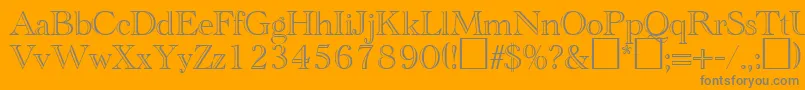 CathedralopenRegularDb Font – Gray Fonts on Orange Background