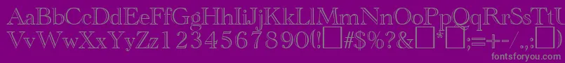 CathedralopenRegularDb Font – Gray Fonts on Purple Background