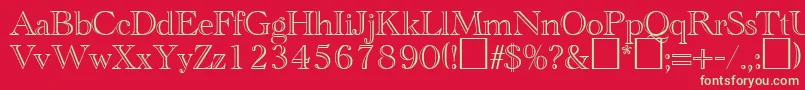 CathedralopenRegularDb Font – Green Fonts on Red Background